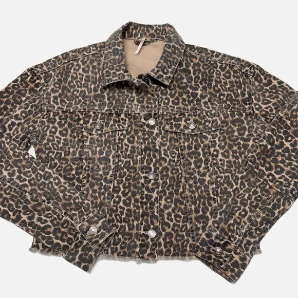 Free People | Animal Print Denim Jacket - Picture 11 of 12